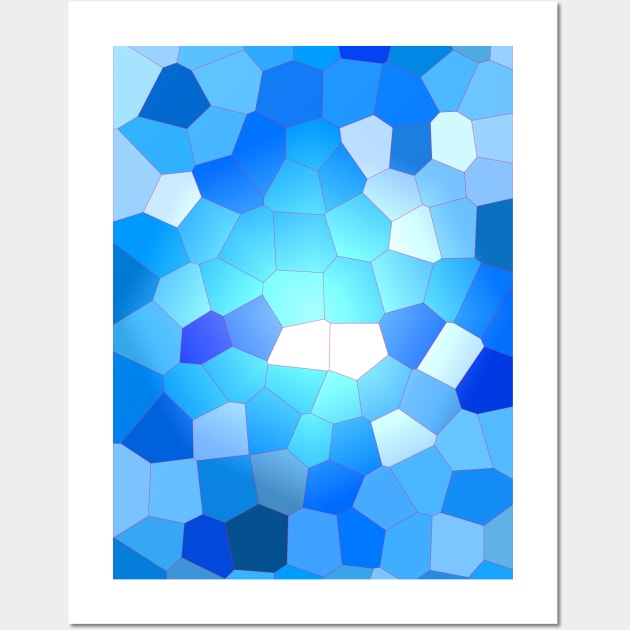 Blue Sky Mosaic Pattern Wall Art by ZeichenbloQ